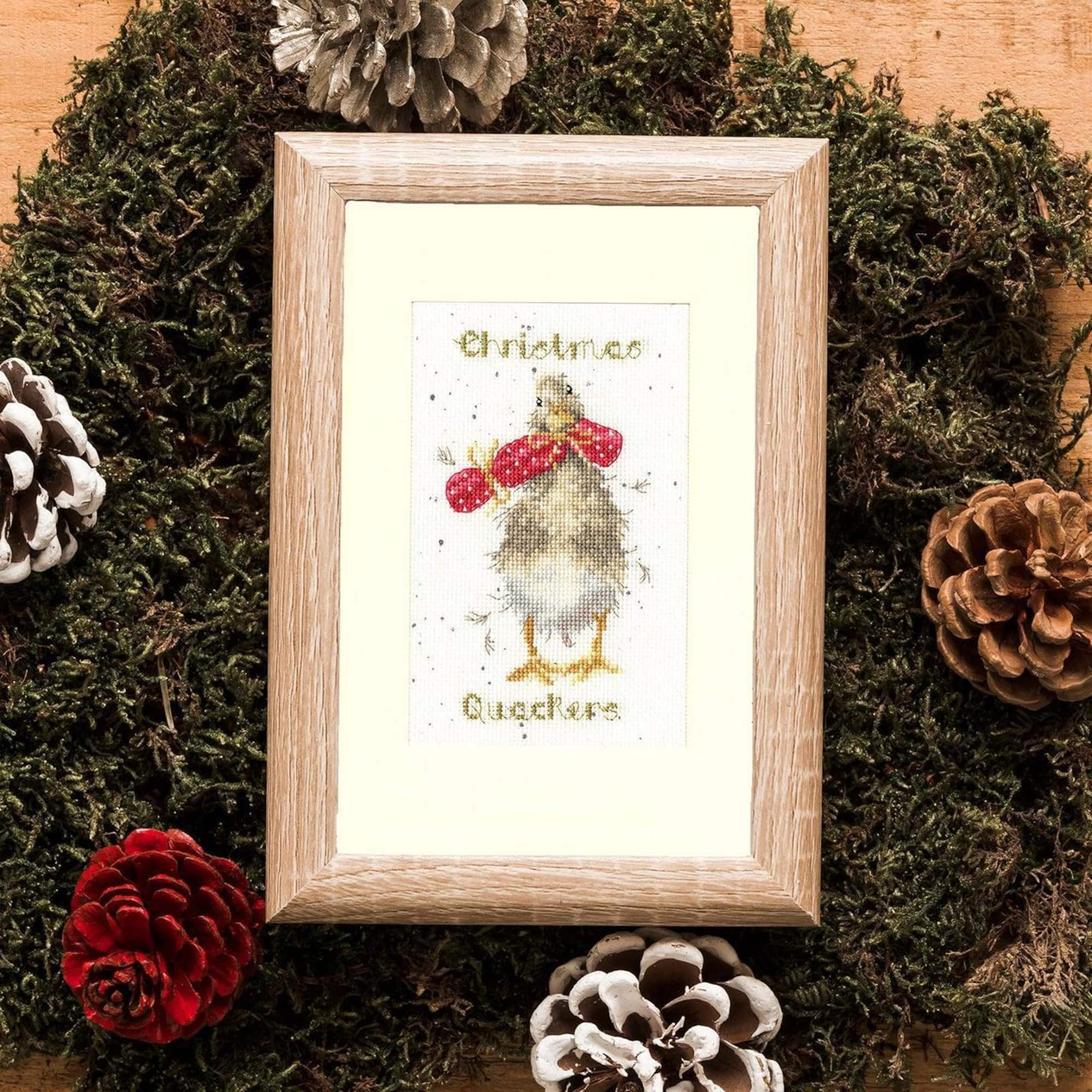 Bothy Threads Christmas Quackers Christmas Card Counted Cross Stitch Kit